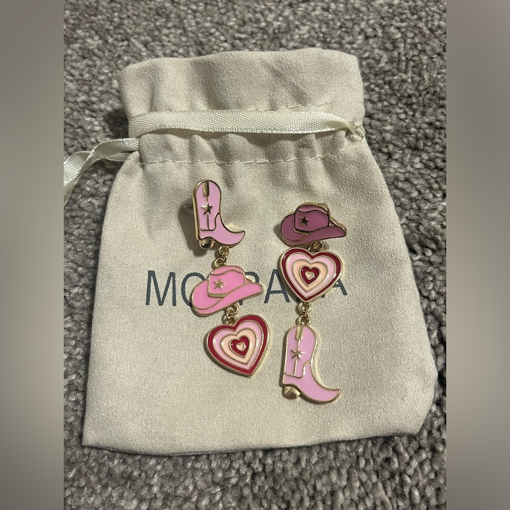 Gold cowboy earrings